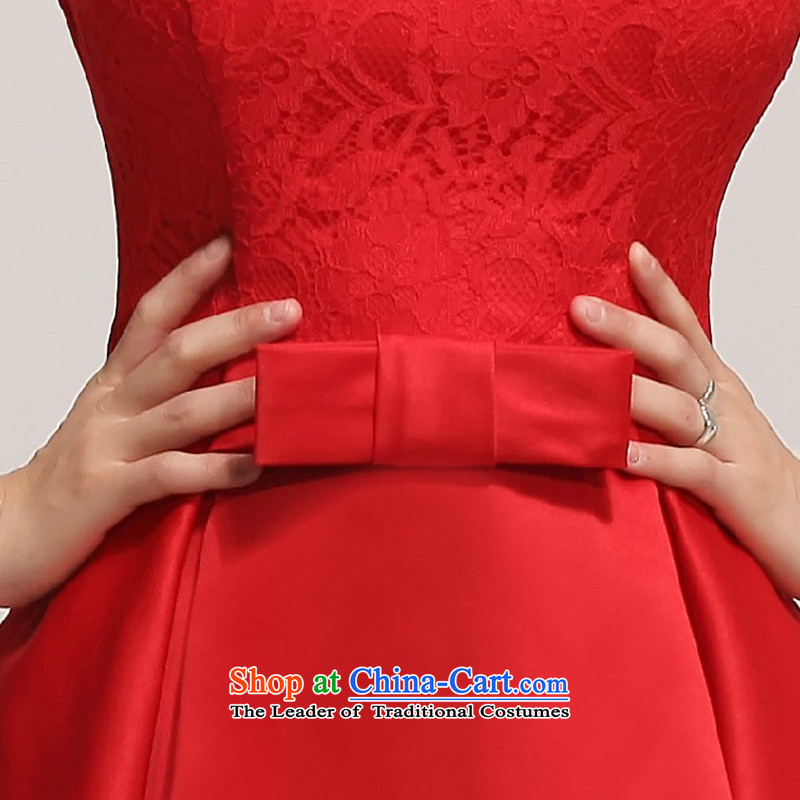 Wedding dresses new 2014 short skirt) Western big bride wedding dress skirt lace red short of a field will shoulder red S Demi Moor Qi , , , shopping on the Internet