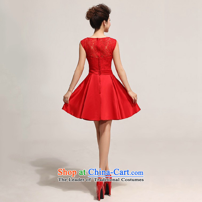 Wedding dresses new 2014 short skirt) Western big bride wedding dress skirt lace red short of a field will shoulder red S Demi Moor Qi , , , shopping on the Internet