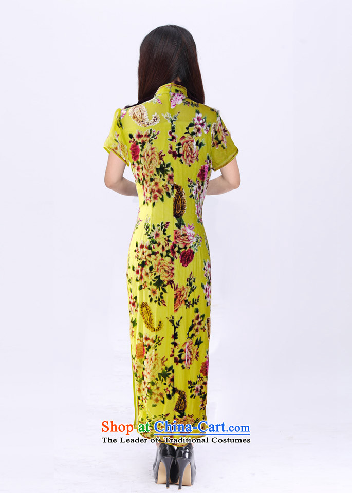 Upscale cheongsam dress summer long Mrs Yeojin scouring pads rotten spend qipao 201526D custom yellow XXL picture, prices, brand platters! The elections are supplied in the national character of distribution, so action, buy now enjoy more preferential! As soon as possible.