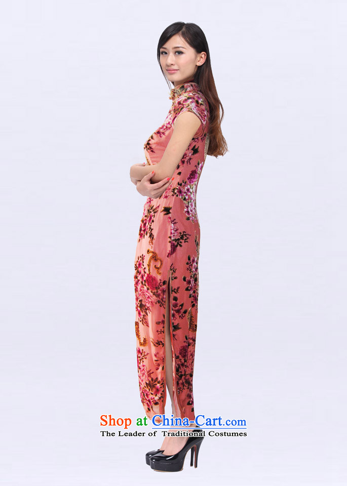 Improved cheongsam custom summer Mrs burned purple mists of the Jurchen people velvet gown of qipao banquet skirt 201525C pink XXL picture, prices, brand platters! The elections are supplied in the national character of distribution, so action, buy now enjoy more preferential! As soon as possible.