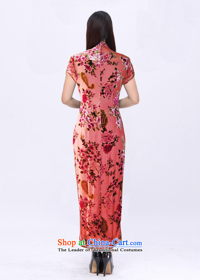 Improved cheongsam custom summer Mrs burned purple mists of the Jurchen people velvet gown of qipao banquet skirt 201525C pink XXL picture, prices, brand platters! The elections are supplied in the national character of distribution, so action, buy now enjoy more preferential! As soon as possible.