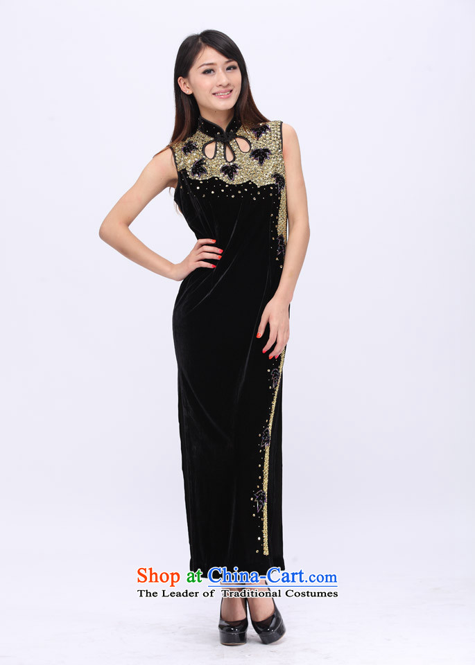 Email noble elegance package ladies dress full hand made embroidered booking Pearl Stretch Wool qipao 201501 Black M picture, prices, brand platters! The elections are supplied in the national character of distribution, so action, buy now enjoy more preferential! As soon as possible.