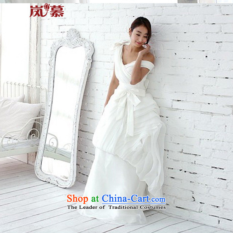 The sponsors of the 2015 New LAURELMARY) Wang smiled style Korean deep V-Neck Top Loin of Sau San temperament wedding dresses S(B=80/W=64), pure white included the , , , shopping on the Internet
