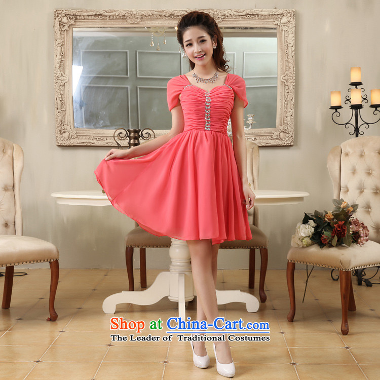 Wedding dress 2014 New 2 small red dress package shoulder shoulder evening dresses and noble ladies dress skirt Sau San video thin diamond aristocratic dresses watermelon red XXL picture, prices, brand platters! The elections are supplied in the national character of distribution, so action, buy now enjoy more preferential! As soon as possible.