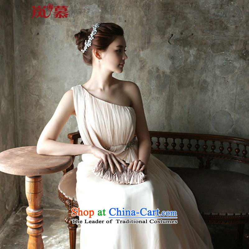The sponsors of the 2015 New LAURELMARY, Korean citizenry shoulder long evening dresses bows annual service figure dress color and pattern of the sponsors the.... L(B=90/W=74), shopping on the Internet