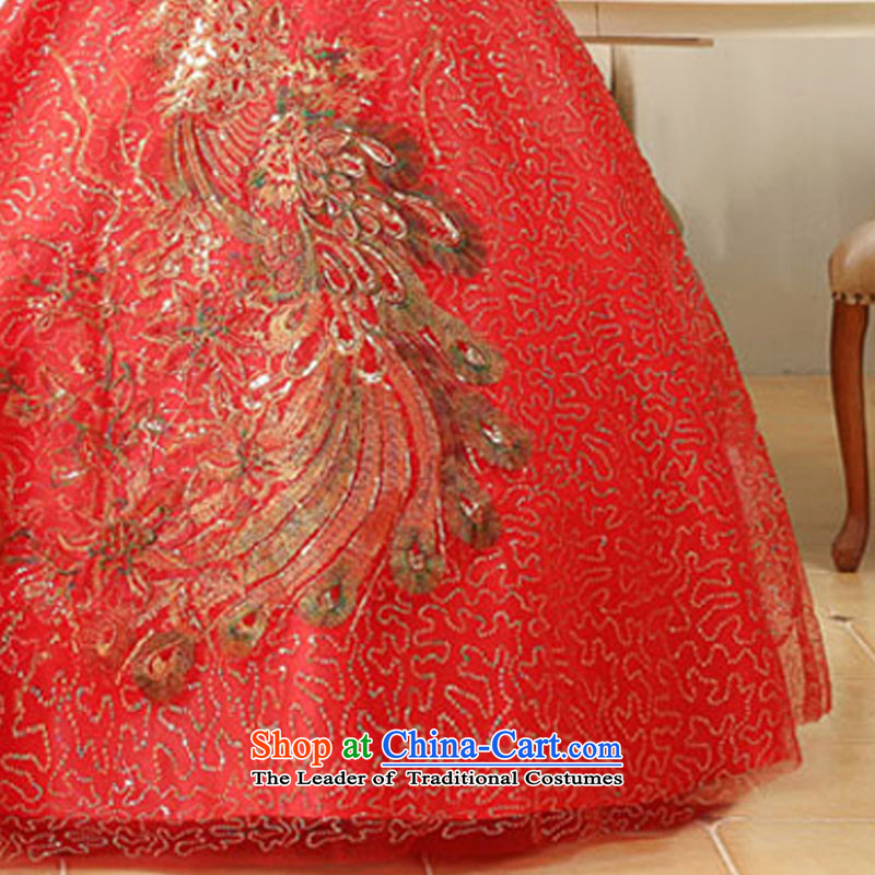 Doi m qi wedding dresses and chest in red wedding peacock wedding dresses Phoenix red bows services red S Demi Moor Qi , , , shopping on the Internet