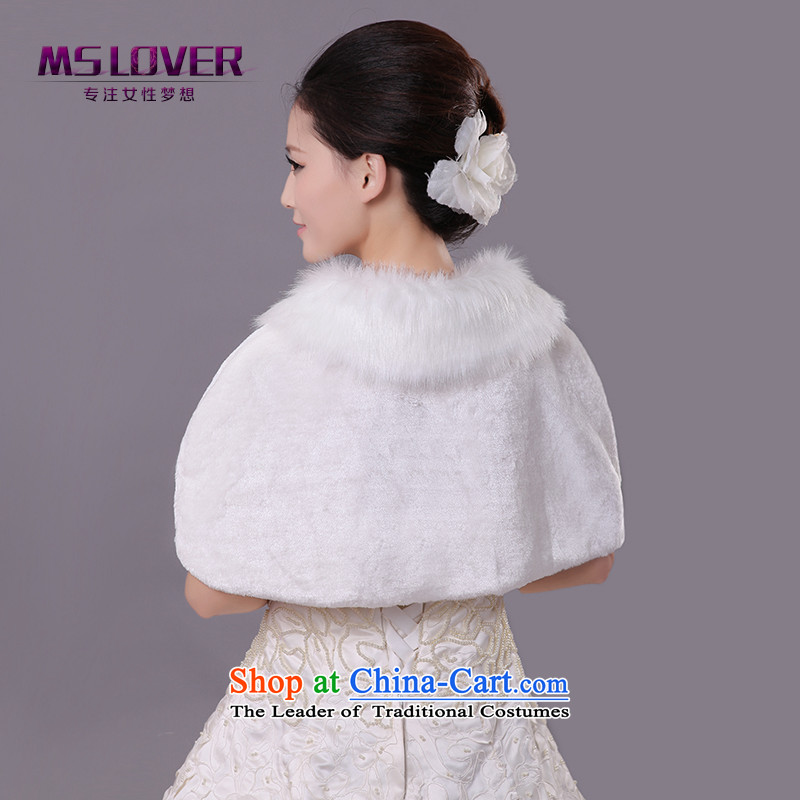  Wedding dress in spring and autumn mslover warm winter partner velvet plush collar marriages gross shawl cloak FW121138 of ivory, Lisa (MSLOVER) , , , shopping on the Internet
