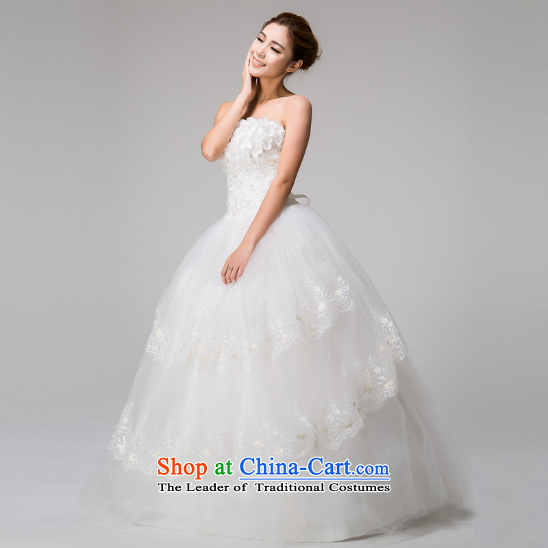 Recalling that Colombia Summer Korean Red Princess Mary Magdalene Chest Flower wedding dresses new Korean style to align graphics thin straps Sau San bon bon H13725 White XL, recalling that the skirt hates makeup and shopping on the Internet has been pres