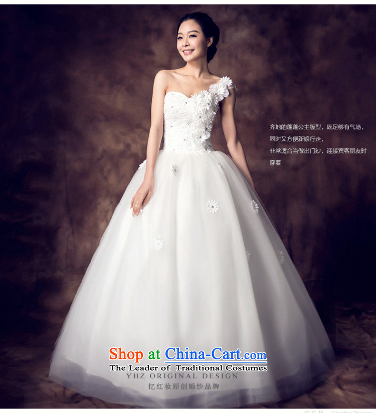 Recalling that hates makeup and summer single shoulder Beveled Shoulder sweet to align the petals Korean style wedding dresses, chest and large numbers of pregnant women can penetrate H13702 White XL Photo, prices, brand platters! The elections are supplied in the national character of distribution, so action, buy now enjoy more preferential! As soon as possible.
