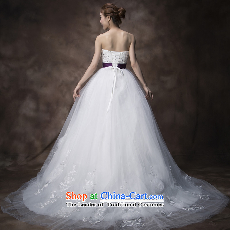 Recalling that hates makeup and the spring and summer months Korean-style Deluxe Big tail flowers wedding diamond anointed chest lace The Princess Bride wedding dresses 2015H13742 White XL, recalling that hates makeup and shopping on the Internet has been