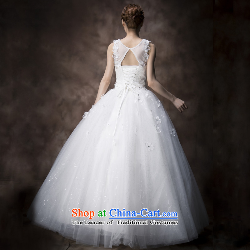 Recalling that the red spring and summer 2015, Colombia sleeveless shoulders wedding dresses marriages engraving lace princess wedding H13740 sweet white XL, recalling that hates makeup and shopping on the Internet has been pressed.