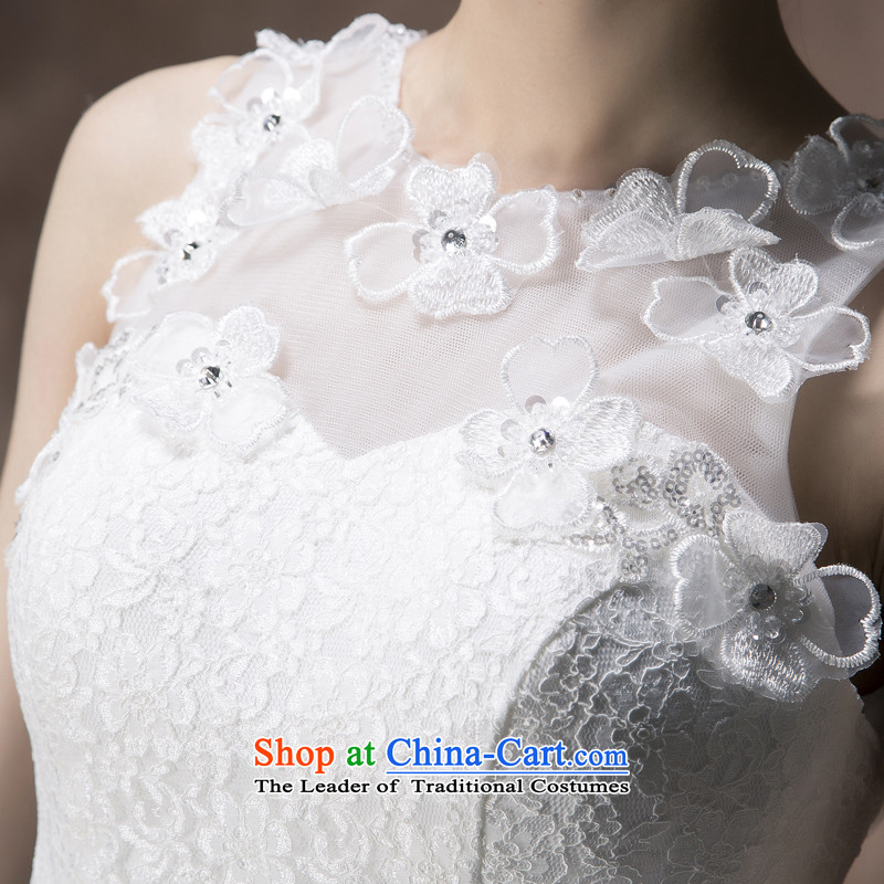 Recalling that the red spring and summer 2015, Colombia sleeveless shoulders wedding dresses marriages engraving lace princess wedding H13740 sweet white XL, recalling that hates makeup and shopping on the Internet has been pressed.