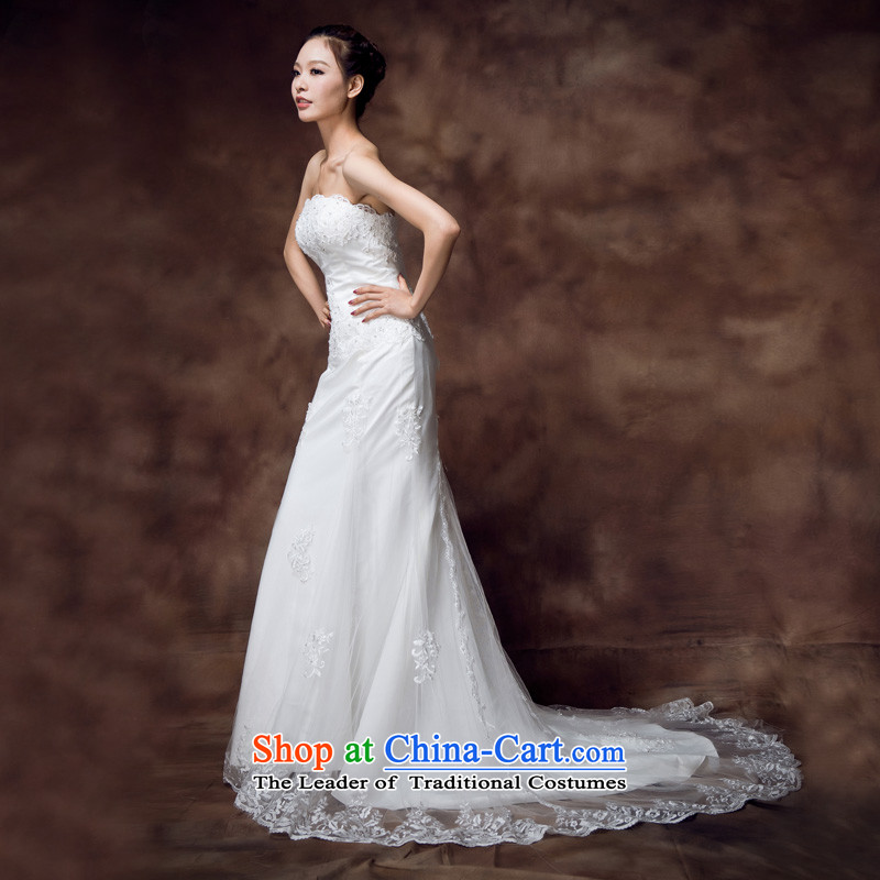 Recalling that Colombia Summer new red lace Korean Won-2015 new crowsfoot large tail and chest straps bride wedding dresses H12136 White XL, recalling that hates makeup and shopping on the Internet has been pressed.