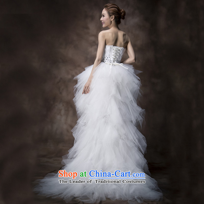 Recalling that hates makeup and summer 2015, before the new after short feathered wedding sweet anointed chest-dress small princess tail wedding H13735 White M, recalling that hates makeup and shopping on the Internet has been pressed.