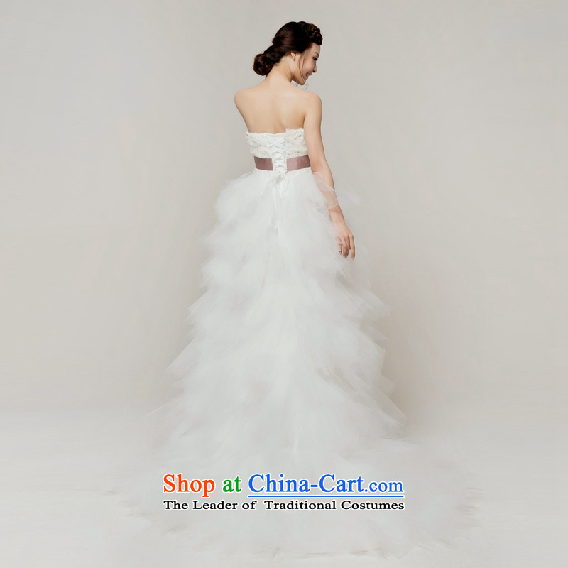 Recalling that hates makeup and summer 2015 new Korean sweet princess straps front stub long after small trailing crowsfoot wedding dresses H12097 white L, recalling that hates makeup and shopping on the Internet has been pressed.