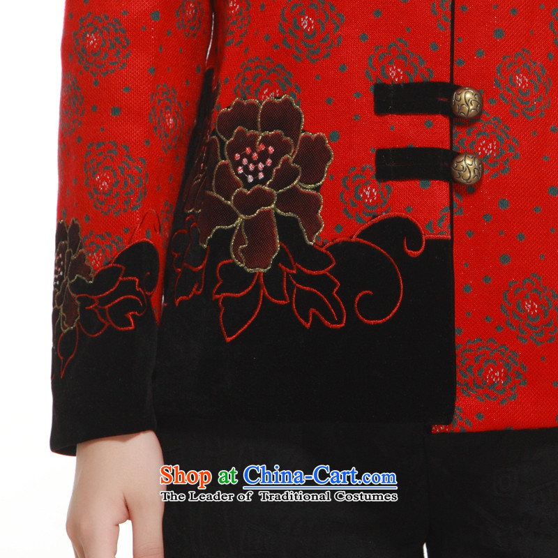 2013 Spring and Autumn stylish decorated Mudan Ms. Tang dynasty coin jacket coat in the former Yugoslavia will gross known QW320 RED XXXL, Li Li (Q.LIZHI Yugoslavia) , , , shopping on the Internet