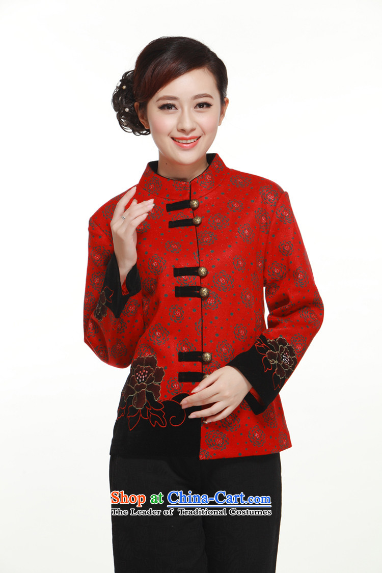 2013 Spring and Autumn stylish decorated Mudan Ms. Tang dynasty coin jacket coat in the former Yugoslavia will gross known QW320 LI  XXXL red picture, prices, brand platters! The elections are supplied in the national character of distribution, so action, buy now enjoy more preferential! As soon as possible.