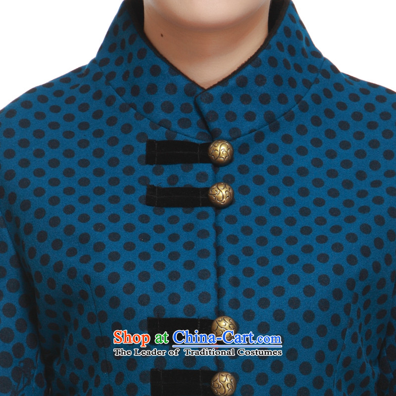 The new 2014 gross Ms. Tang dynasty jacket? t-shirt gross? collar elegance of the former Yugoslavia QW316 known blue XXL, Li Li (Q.LIZHI Yugoslavia) , , , shopping on the Internet