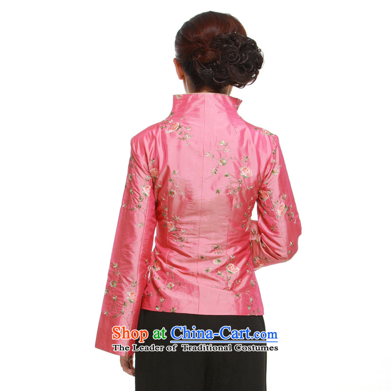 The former Yugoslavia Li aware of new products by 2015 3 Pink ramp up detained a mock-neck tie stylish shirt Ms. Tang dynasty improved small Li aware QN2961 pink XXL, Yugoslavia (Q.LIZHI Li shopping on the Internet has been pressed.)
