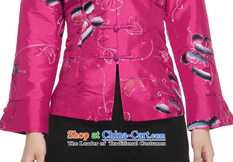 2015 Spring and Autumn New 2-color in hand-painted on-chip set manually butterfly collar Tang blouses slimming knowledge QN2995 Li purple L picture, prices, brand platters! The elections are supplied in the national character of distribution, so action, buy now enjoy more preferential! As soon as possible.