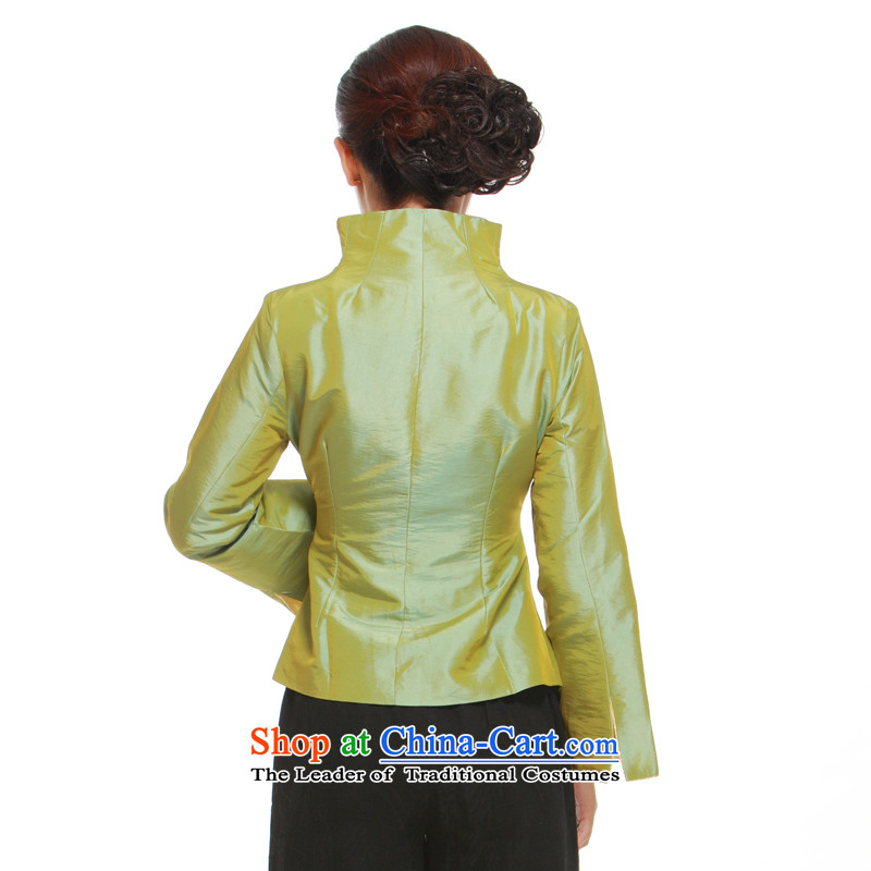 In spring and autumn 2015 new 4 -color into a grain of elegant and stylish distinguished improved ties with the former Yugoslavia, Ms. Tang Li aware QN3043 shirt green XXL, Yugoslavia Li (Q.LIZHI) , , , shopping on the Internet
