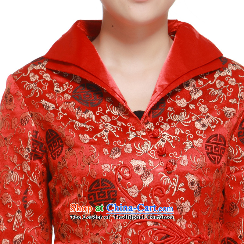 The former Yugoslavia (2015- upscale know Li brocade coverlets Ms. Tang dynasty during the Spring and Autumn Chinese long-sleeved blouses dress jacket Caesars red , L, Yugoslavia (Q.LIZHI Li shopping on the Internet has been pressed.)