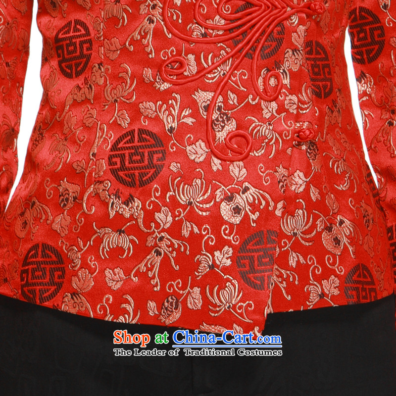 The former Yugoslavia (2015- upscale know Li brocade coverlets Ms. Tang dynasty during the Spring and Autumn Chinese long-sleeved blouses dress jacket Caesars red , L, Yugoslavia (Q.LIZHI Li shopping on the Internet has been pressed.)