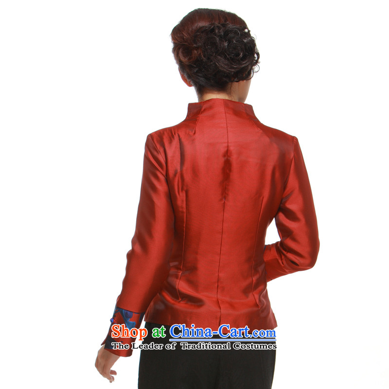 The new 2015 Ms. Tang blouses improved stylish cross detained a mock-neck positioning spend jacket for the Former Yugoslavia informed QN29112 Li wine red XXL, Yugoslavia (Q.LIZHI Li shopping on the Internet has been pressed.)