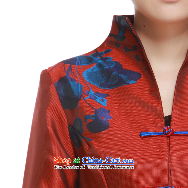 The new 2015 Ms. Tang blouses improved stylish cross detained a mock-neck positioning spend jacket for the Former Yugoslavia informed QN29112 Li wine red XXL, Yugoslavia (Q.LIZHI Li shopping on the Internet has been pressed.)