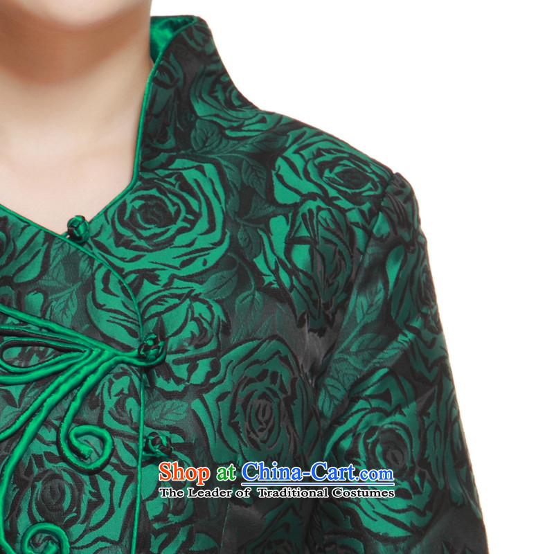 (li) spring and autumn 2015 Ms. Tang dynasty NEW SHIRT rose up charge-back jacket retro improved sleek QN29122 GREEN XXL, know Li Li (Q.LIZHI Yugoslavia) , , , shopping on the Internet