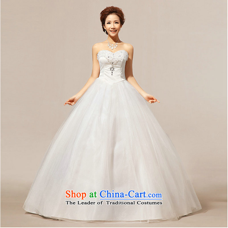 Taiwan's 2013 Korean anointed chest wedding lace stitching crystal diamond bon bon wedding dresses XS1922 package S, Taiwan's shopping on the Internet has been pressed.