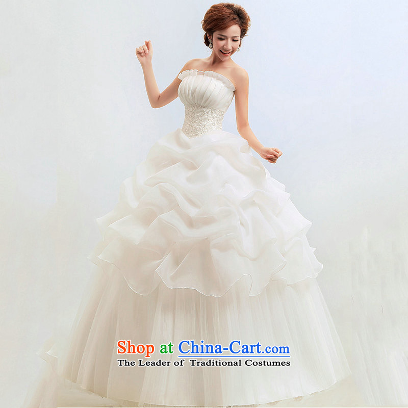 Taiwan's wedding dresses and chest to align the bride bon bon skirt winter Princess wedding XS2056 package XL, Taiwan's population has been pressed shopping on the Internet