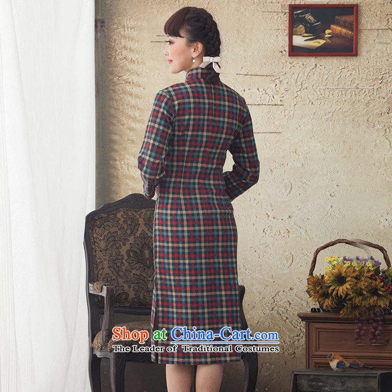The elections as soon as possible. If the water in the archaeologist makes the Yat Chu load improved cheongsam dress Stylish retro flocking latticed long qipao suit S, Yat Lady , , , shopping on the Internet