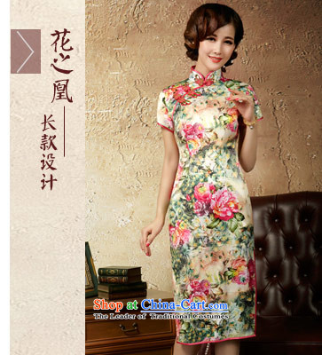 A Pinwheel Without Wind Flower for Yat improved Stylish retro long qipao autumn 2015 new improved load cheongsam dress suit XL Photo, prices, brand platters! The elections are supplied in the national character of distribution, so action, buy now enjoy more preferential! As soon as possible.