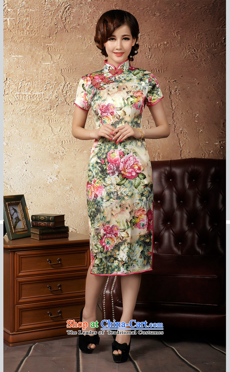 A Pinwheel Without Wind Flower for Yat improved Stylish retro long qipao autumn 2015 new improved load cheongsam dress suit XL Photo, prices, brand platters! The elections are supplied in the national character of distribution, so action, buy now enjoy more preferential! As soon as possible.