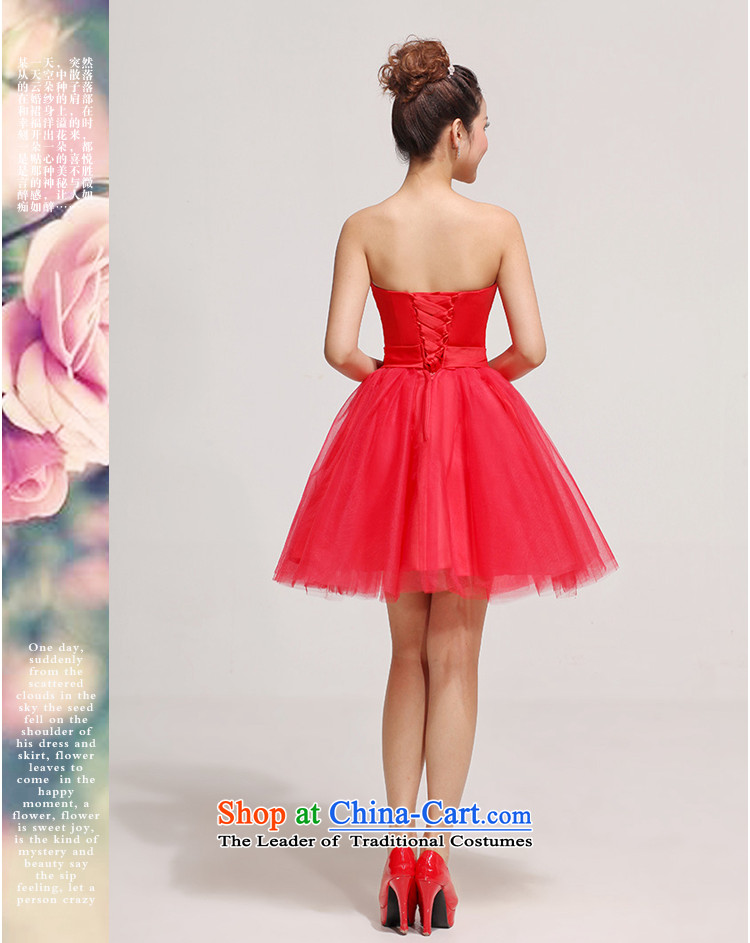 The Bride Korean baby wedding dresses skirt Fashion brides small Evening Dress Short bridesmaid dresses, bows to wipe the chest marriage red L picture, prices, brand platters! The elections are supplied in the national character of distribution, so action, buy now enjoy more preferential! As soon as possible.