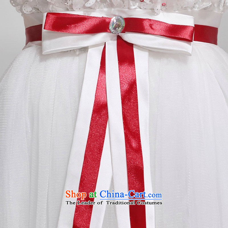 Baby bride bridesmaid short skirt and small dress chest short skirts bon bon skirt bridesmaid dress Korean skirt bridesmaid service Sister White XL, darling Bride (BABY BPIDEB) , , , shopping on the Internet