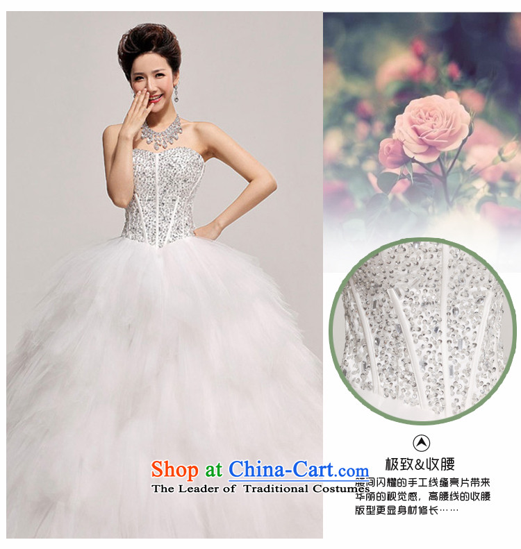 Baby bride winter wedding Korean wedding dress 2014 New Deluxe Diamond light V-Neck pregnant women wedding white picture, prices, S brand platters! The elections are supplied in the national character of distribution, so action, buy now enjoy more preferential! As soon as possible.