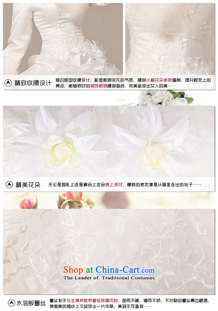 Baby bride wedding dresses new 2014 winter wedding with modern Korean gross long-sleeved plus cotton wedding word shoulder warm video thin wedding White M pictures, prices, brand platters! The elections are supplied in the national character of distribution, so action, buy now enjoy more preferential! As soon as possible.