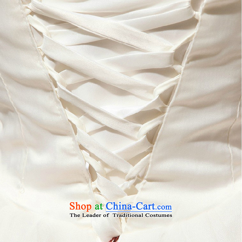 Baby bride new spring and fall 2014 outdoor fresh minimalistic anointed chest Korean video thin tether strap pearl given crystal wedding dresses white L, darling Bride (BABY BPIDEB) , , , shopping on the Internet