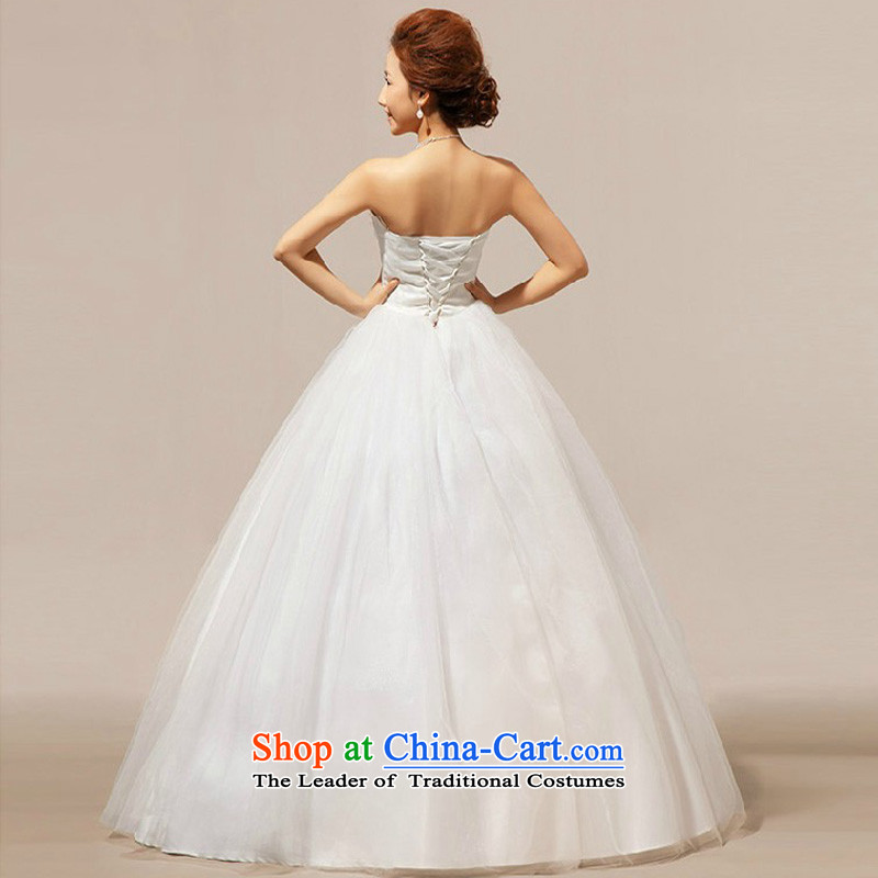 Baby bride new spring and fall 2014 outdoor fresh minimalistic anointed chest Korean video thin tether strap pearl given crystal wedding dresses white L, darling Bride (BABY BPIDEB) , , , shopping on the Internet