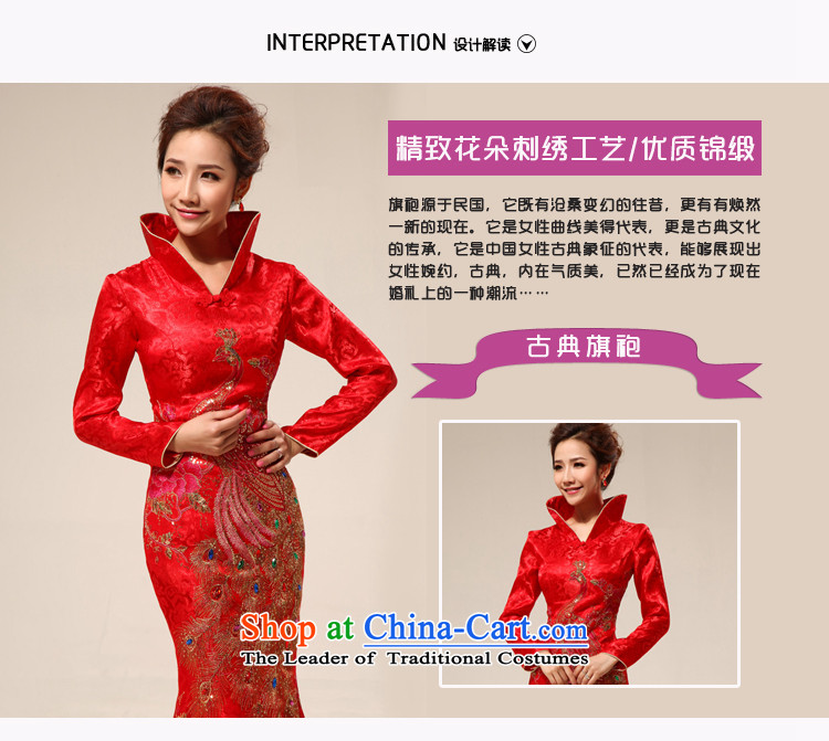Baby bride China wind red phoenix embroidery on long drill and contemptuous of Mudan marriages wedding dresses cheongsam Red 2 feet 2 pictures waistline, prices, brand platters! The elections are supplied in the national character of distribution, so action, buy now enjoy more preferential! As soon as possible.