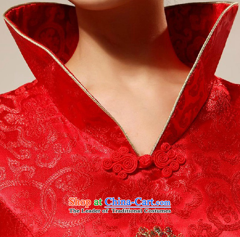 Baby bride China wind red phoenix embroidery on long drill and contemptuous of Mudan marriages wedding dresses cheongsam Red 2 feet, waist baby Bride (BABY BPIDEB) , , , shopping on the Internet