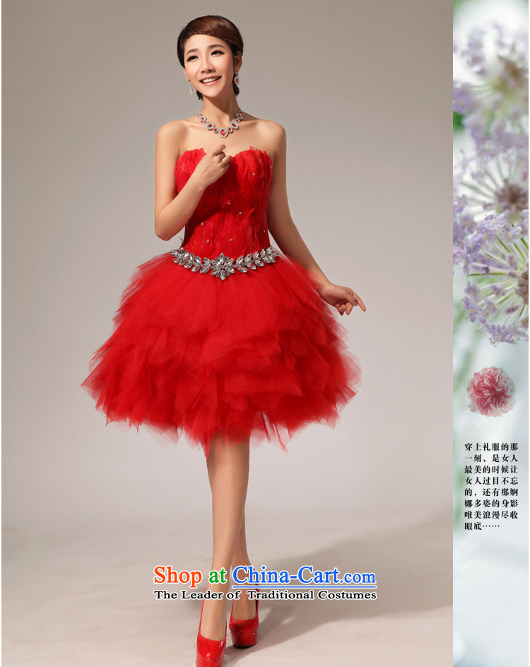 Baby bride wedding dresses red sister skirt feather small tents skirts and chest bridesmaid small dress short skirt as binding with short, feather sister small tents skirt red S picture, prices, brand platters! The elections are supplied in the national character of distribution, so action, buy now enjoy more preferential! As soon as possible.