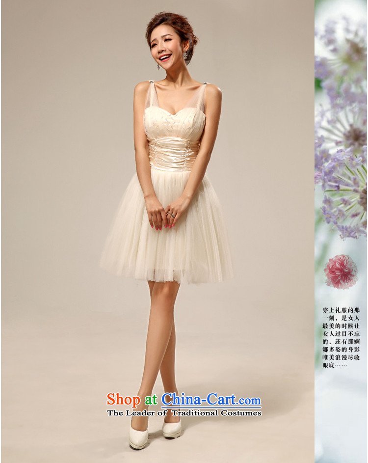 2014 new bride treasure shoulders bridesmaid dress lovely bon bon skirt short) Service dress bridesmaid sister skirt fashionable color L pictures of incense, prices, brand platters! The elections are supplied in the national character of distribution, so action, buy now enjoy more preferential! As soon as possible.