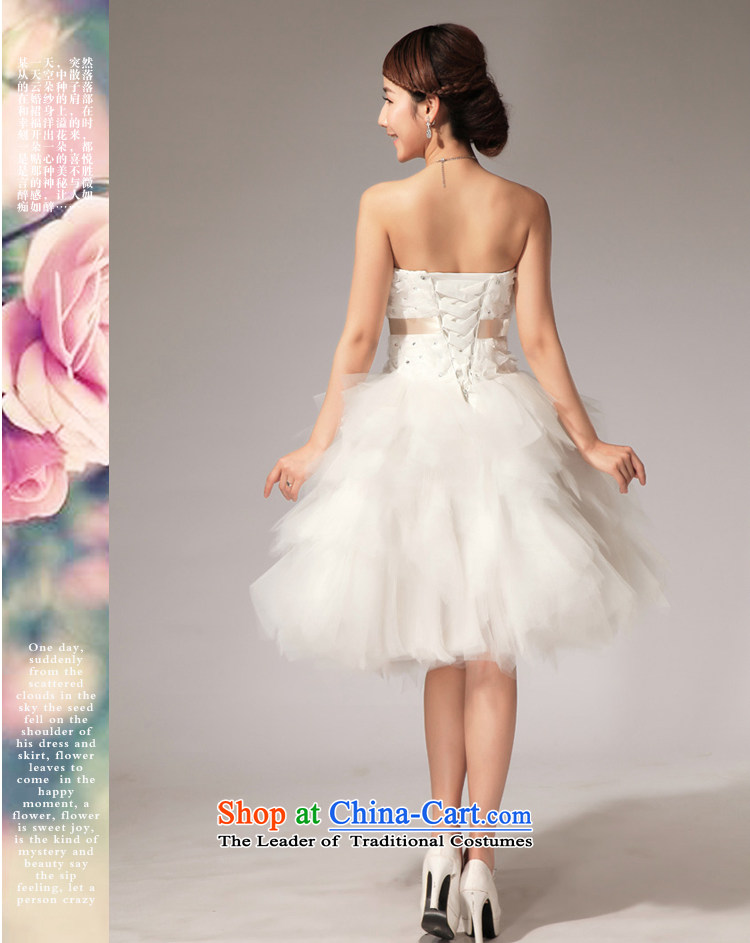Baby wipe the new bride 2014 Chest Flower knee sister bridesmaid small dress short skirt LF112 Sister White Dress S pictures mission, prices, brand platters! The elections are supplied in the national character of distribution, so action, buy now enjoy more preferential! As soon as possible.