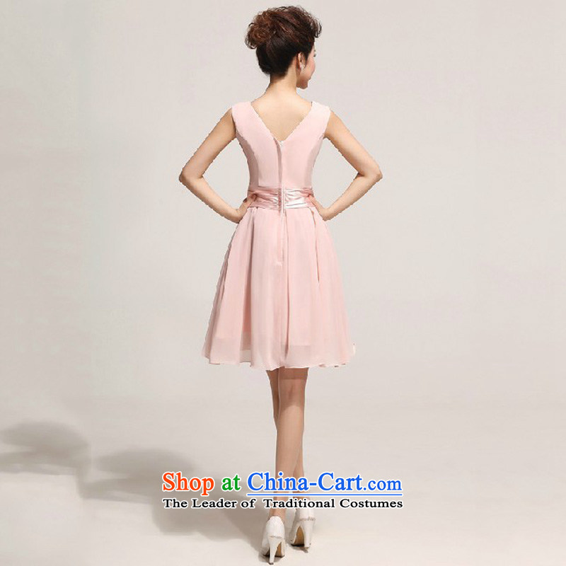 2014 new bride treasure dress short skirt bride bridesmaid services serving the princess cuff bows wedding dresses small short skirts pink XXL, meat Baby (BABY BPIDEB bride) , , , shopping on the Internet