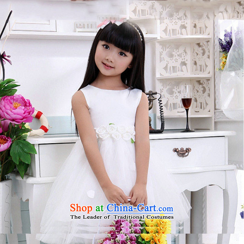 The population of Taiwan New 2014 children wedding dresses princess skirt Flower Girls dress girls bon bon skirt XS2164 white, 6 code, it is a , , , shopping on the Internet