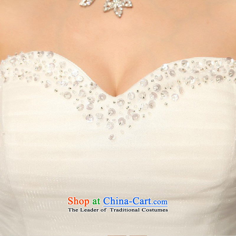 2013 Korean baby bride wedding dresses and chest V-Neck diamond manually lace bon bon small dress skirt m White M TREASURE (BABY BPIDEB bride) , , , shopping on the Internet