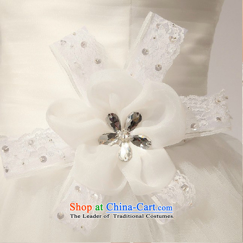 2013 Korean baby bride wedding dresses and chest V-Neck diamond manually lace bon bon small dress skirt m White M TREASURE (BABY BPIDEB bride) , , , shopping on the Internet